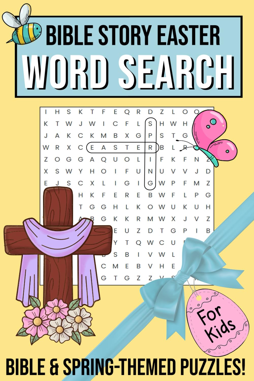 Cover of Easter Word Search for Kids: Fun & Faith-Filled Puzzles for Spring