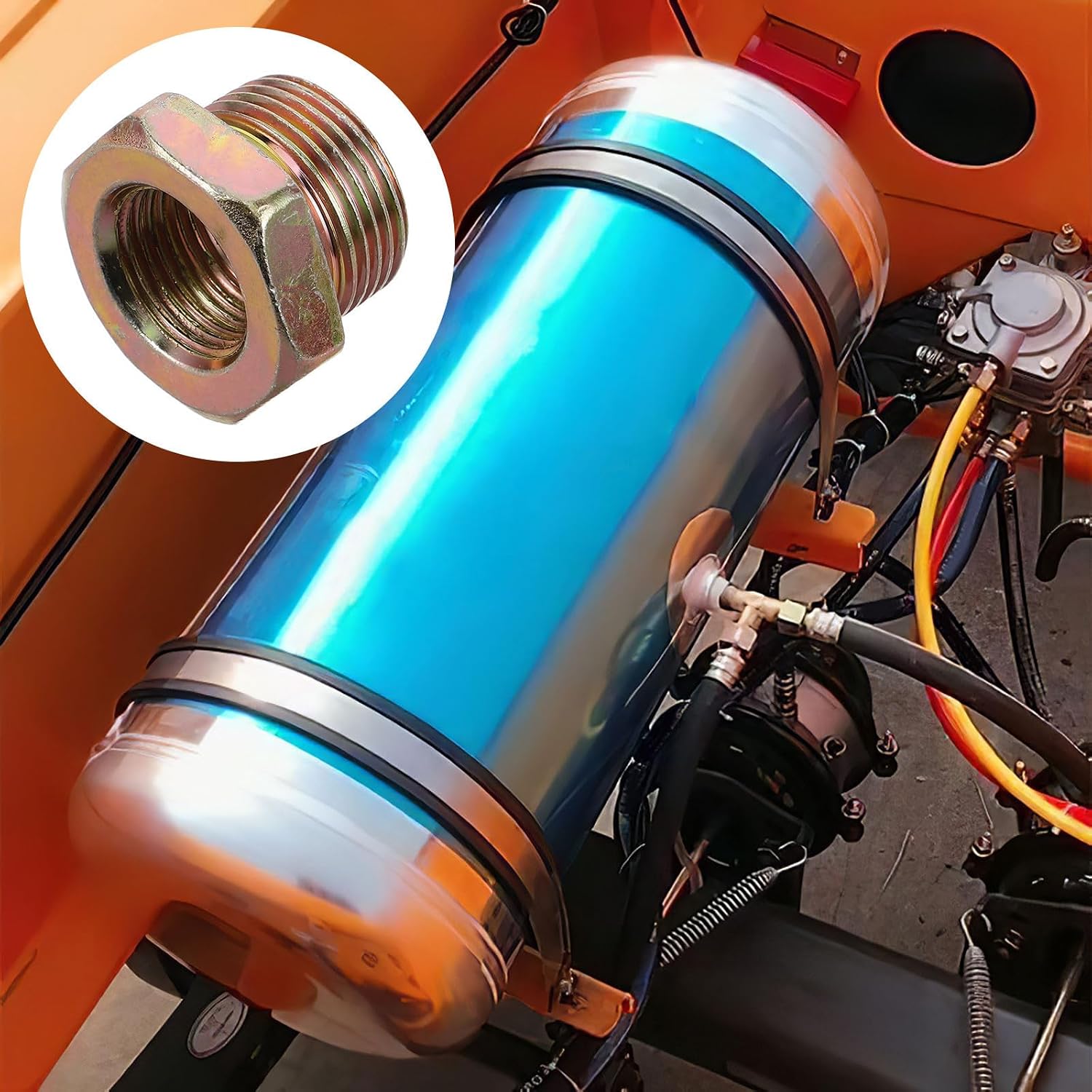 Baluue Gas Tank Refill Adapter for Truck and Cylinder Storage Tank with Metal Construction, Safety and Reliability Features, Suitable for Cleaning and Inflating Tasks, Includes Gas Valve