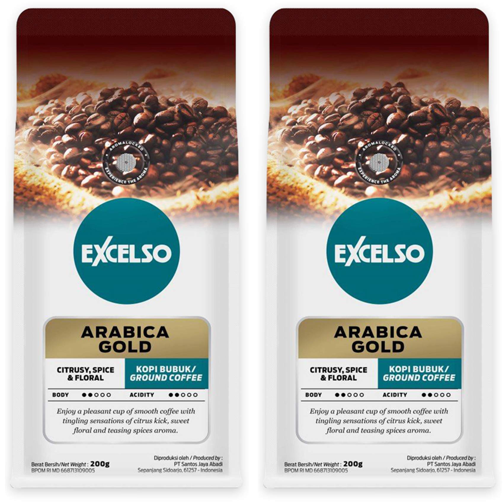 ExcelsoArabica Gold, Ground Coffee, 200g (Pack of 2)