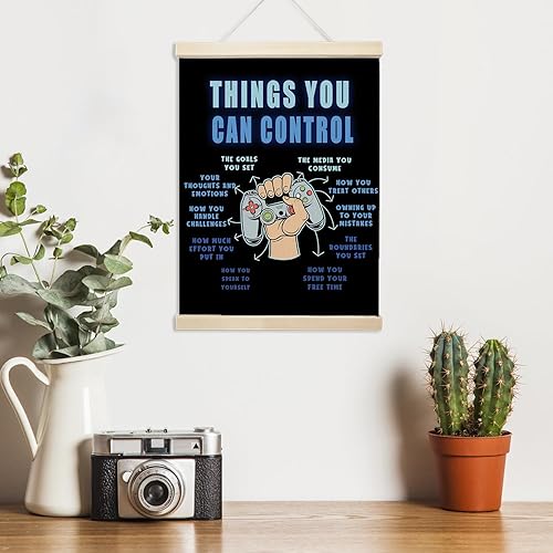 Miniatura 4 de Voxitura Black Things You Can Control - Marco para colgar pósteres, decoración de pared de videojuegos para sala de juegos, sala de juegos,