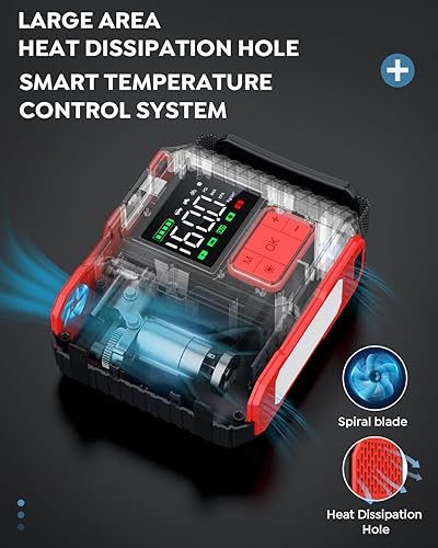 Miniatura 3 de Car Jump Starter with Air Compressor, 160PSI 8000A Peak 26800mah (Up to All Gas or 12.0L Diesel Engine, 50 Times) Portable Jump Starter 12V Auto