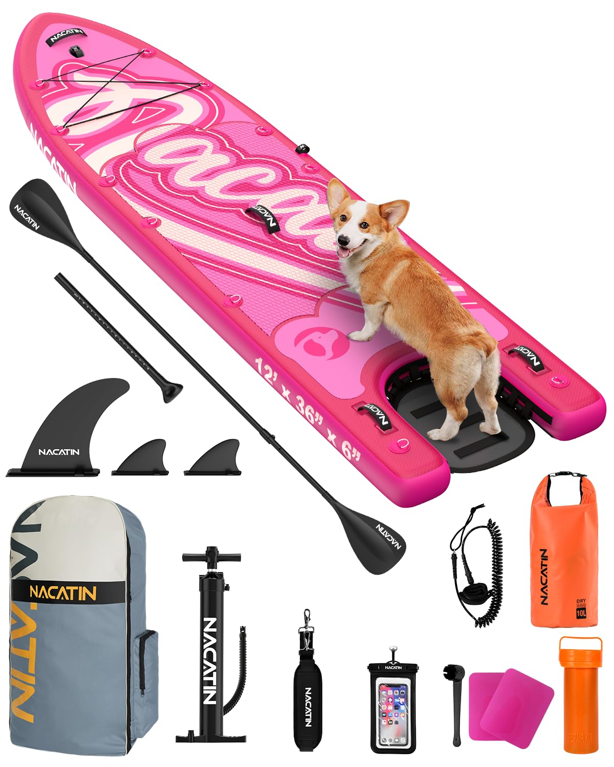 NACATIN Paddle Board with Dog Ramp