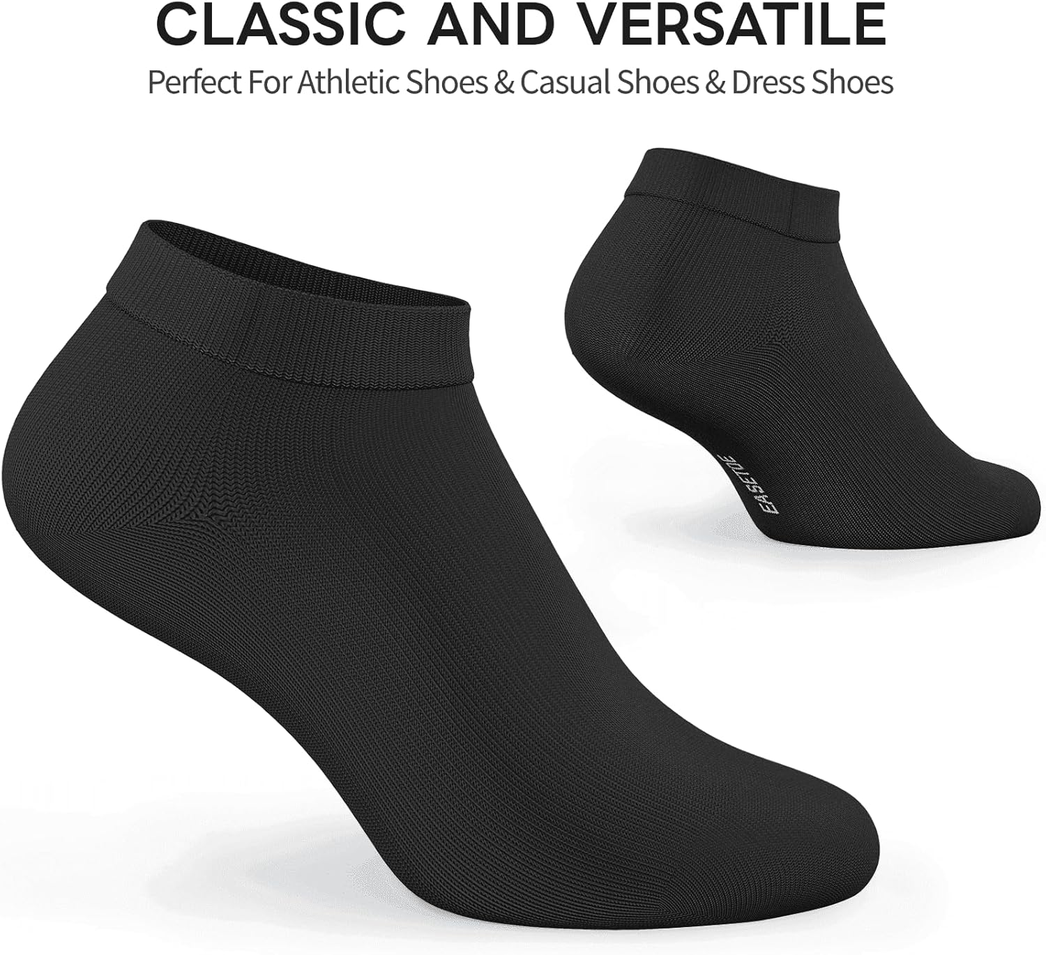 Mens Ankle Socks, 8 Pairs Premium Cotton Non Slip Short Casual Low Cut Socks - Image 3