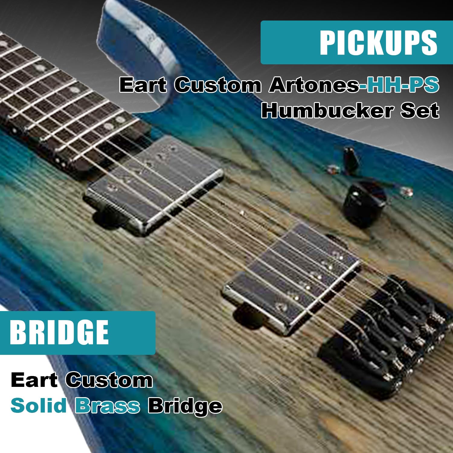 EART Chitarre H6PRO Wenge Neck Solid Ash Body Compound Tastiera Radius Heavy Metal Rock Chitarre elettriche…