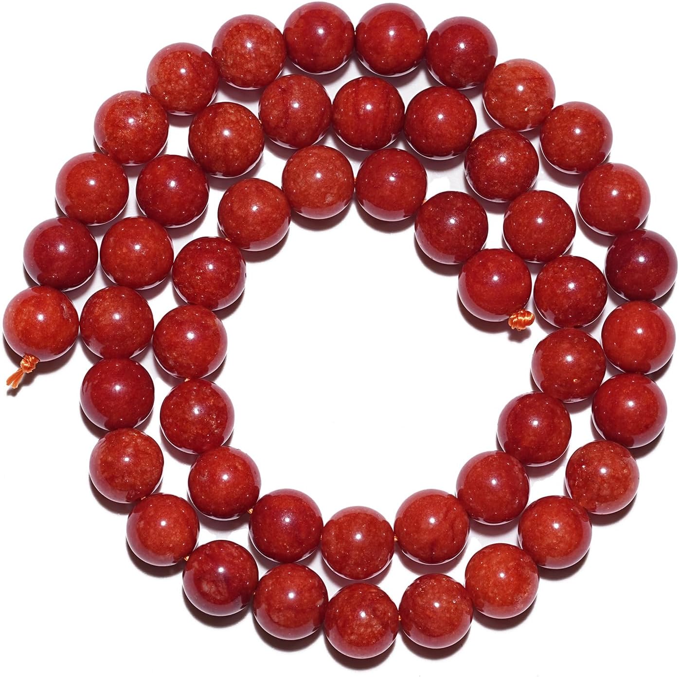 10mm Natural Red Coral Gemstone Beads Polished Round Smooth Stone Beads for Bracelets Jewelry Making 15inch Loose Beads - Image 5