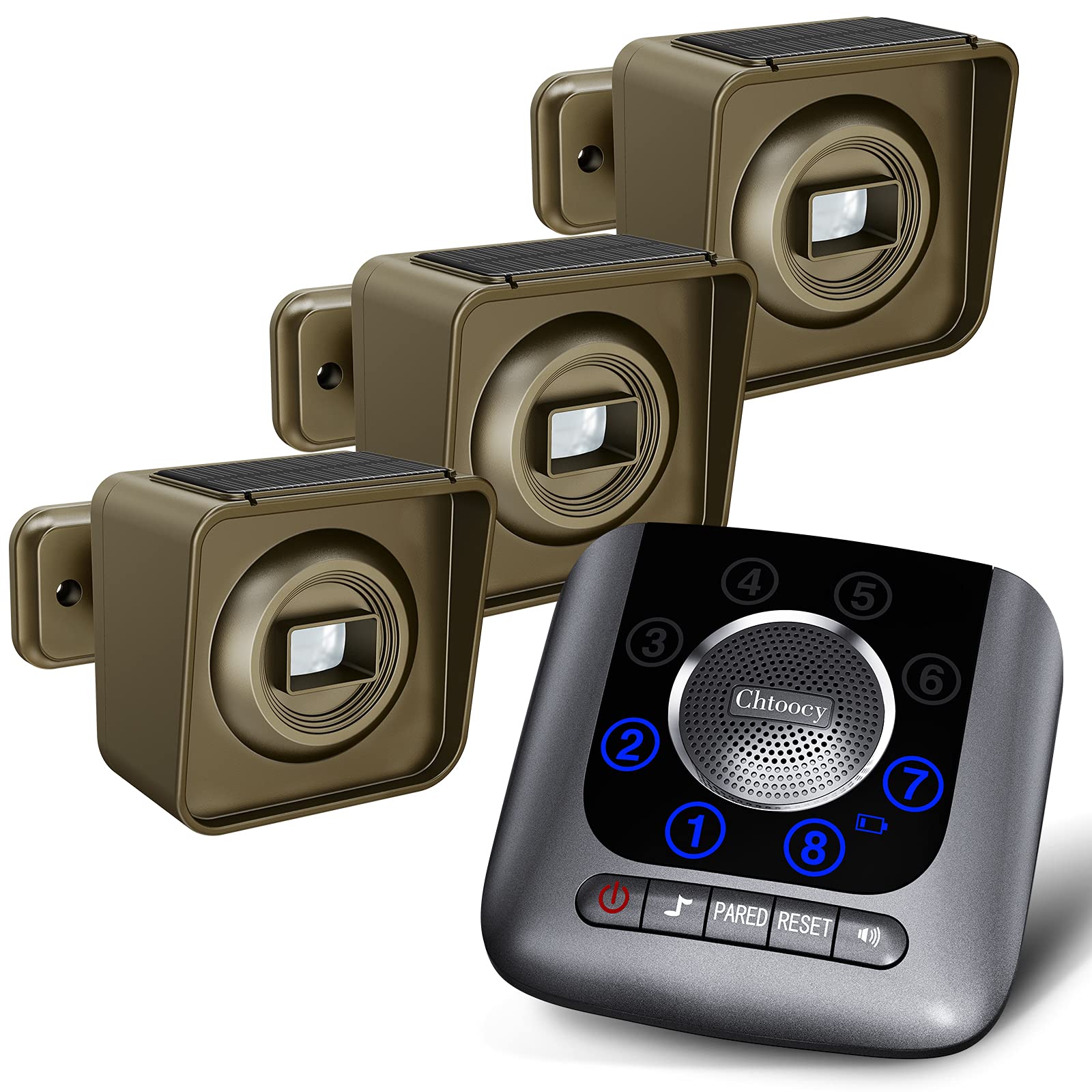 Buy Solar Driveway Alarm Wireless Long Range Weatherproof, Rechargeable