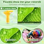 Microscope for Kids, 3'' Digital Handheld Kids Microscope with Adjustable Light, 1000X 1080P Pocket Portable Mini Micro Scope, Stem Toys for Ages 5-7 8-12 Teen Boys and Girls Educational Gifts, Orange