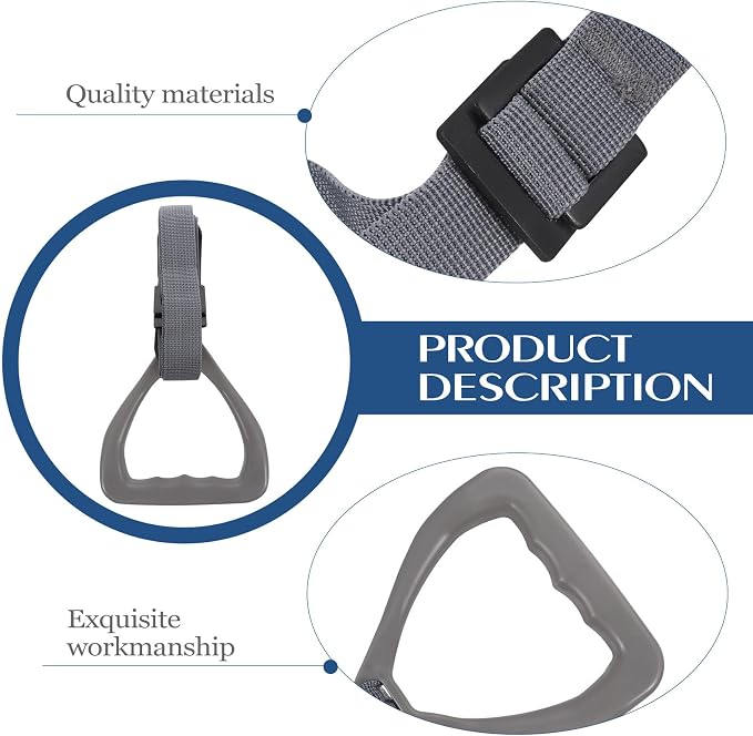 Anillas gimnásticas para ejercicio de fuerza OSALADI 2 pcs gris miniatura 3
