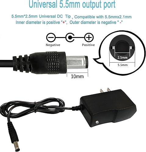Miniatura 3 de Adaptador de fuente de alimentación de 12.6V 1A 100-240 AC a DC 12V 12.6V 1000mA transformador de fuente de alimentación de CACC con 8 puntas