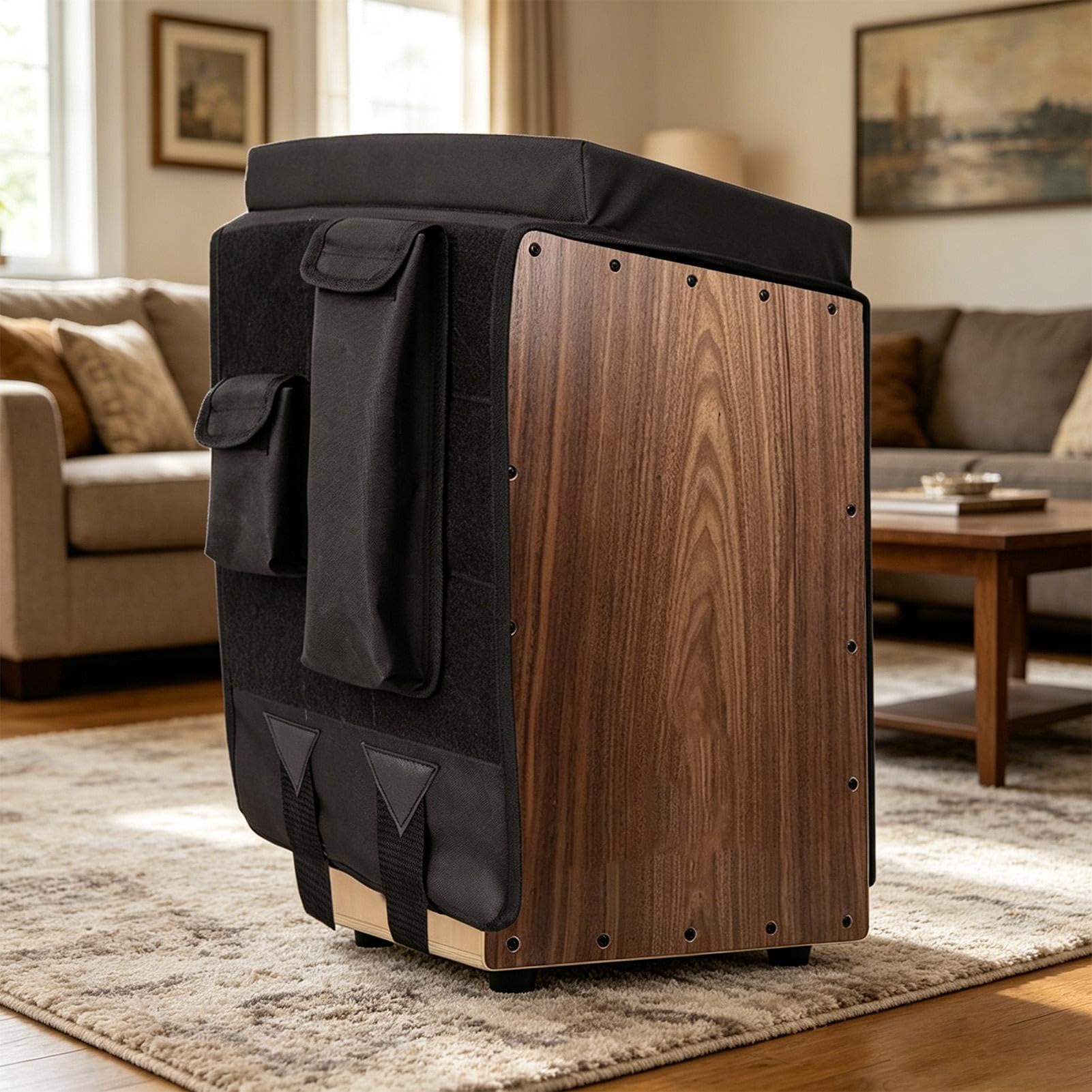 Siedzisko Perkusyjne Cajon Siodełko Do Instrumentu Perkusyjnego Z Kieszenią