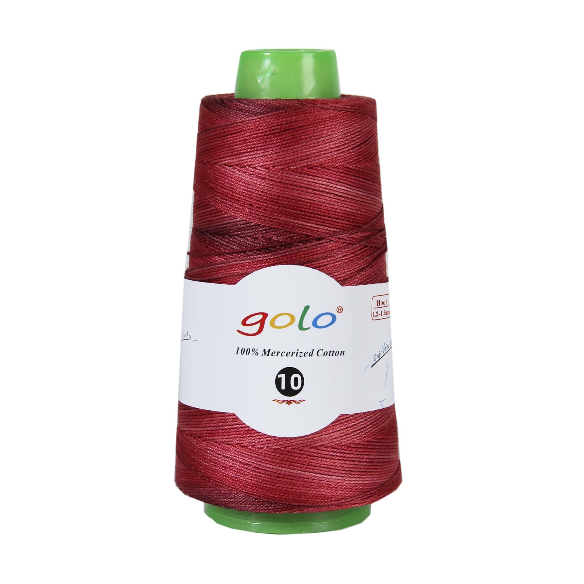 golo Crochet Thread Size10 1.76oz 310yd,Yarn for Hand Knitting Space-Dyed Yarn D01