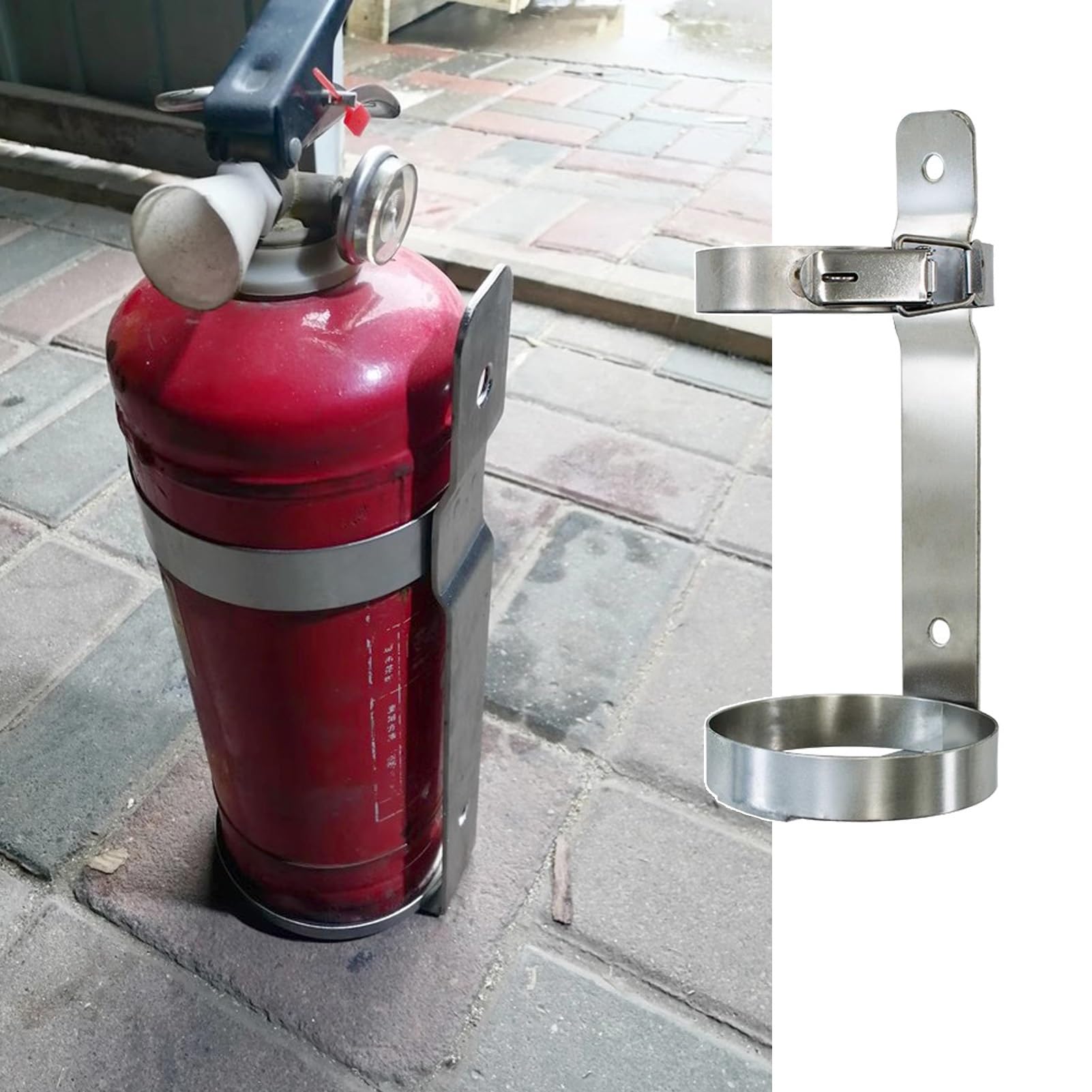 GHHVFEC Oxygen cylinder rack,Oxygen Tank Holder & Fire Extinguisher Rack - Floor/Wall Mount Bracket for MJDREll Oxygen Cylinders - Durable Storage Stand for Home, Workshop, Clinic (11.5x28.5