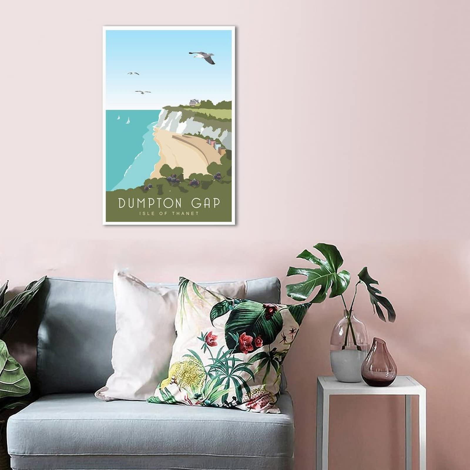 Póster decorativo de viaje de la isla de Thanet de la playa de Kent carteles decorativos de dormitorio moderno de la lona del arte del cartel de la pintura de los carteles de la pared de arte