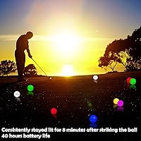 Vista 1 de THIODOON Glow in The Dark LED Balls - 7 Colors, No Timer, Easy On/Off, 6 Pack for Night Golf