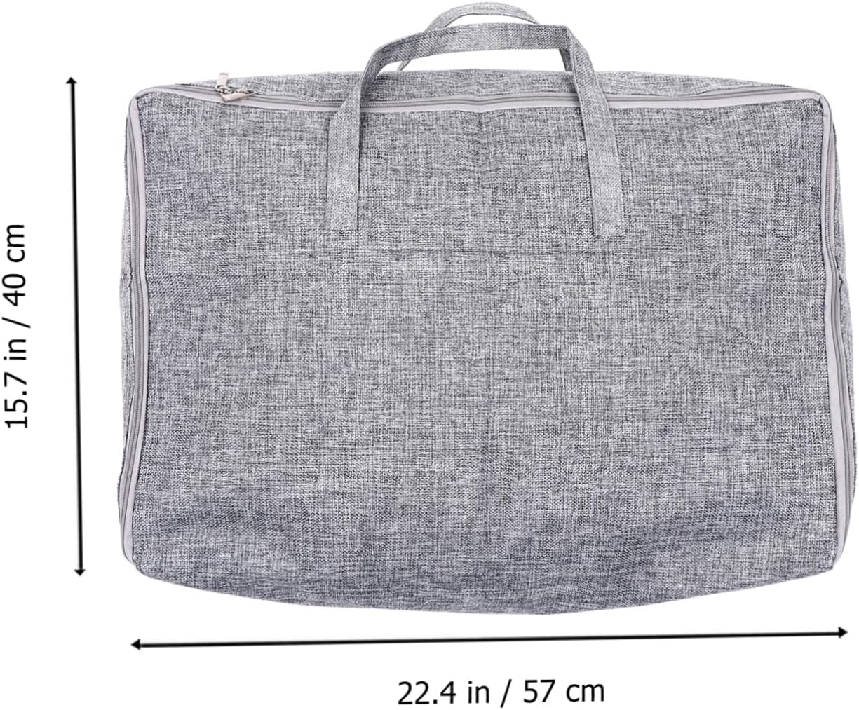 Cotton Linen Travel Storage Bag Capacity Organizer for Clothing Quilts for Moving Fitness Convenient Zippered Design with Handle for Holiday image 2