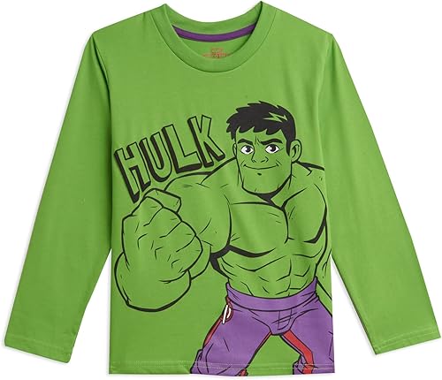 Miniatura 2 de Marvel Avengers - Paquete de 3 camisetas gráficas de manga larga color verde