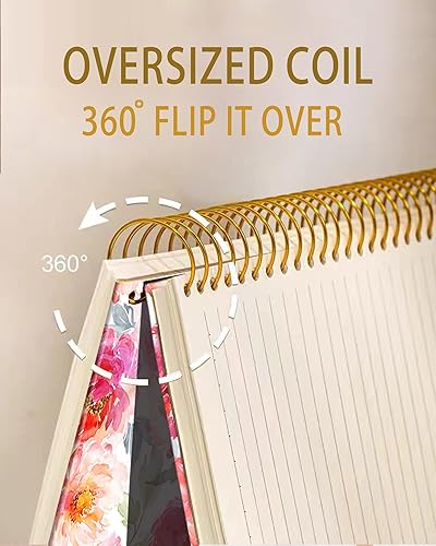 Vista 27 de iampanda Cuaderno de diario en espiral, encuadernación fuerte de doble alambre con papel de primera calidad para niñas y mujeres, diseño de lujo, 60