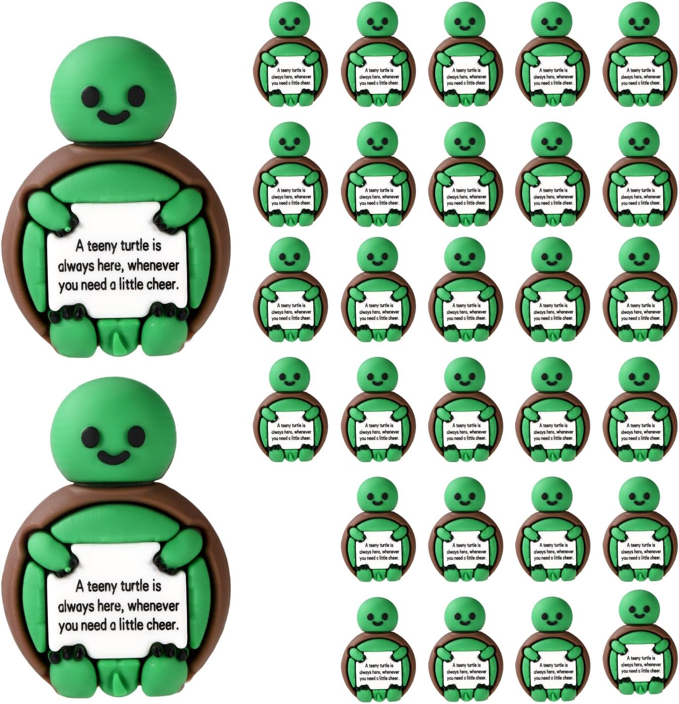 Amazon.com: Lyreh 30pcs Mini Positive Turtle, Cute PVC Emotional Doll ...