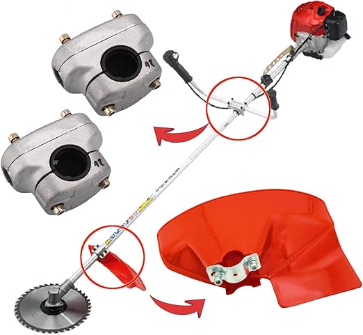 Amazon Utst 草刈機 刈払機 ハンドル固定 飛散防止カバー 草刈り機 26 28mm 草刈機 刈払機パーツ アクセサリ