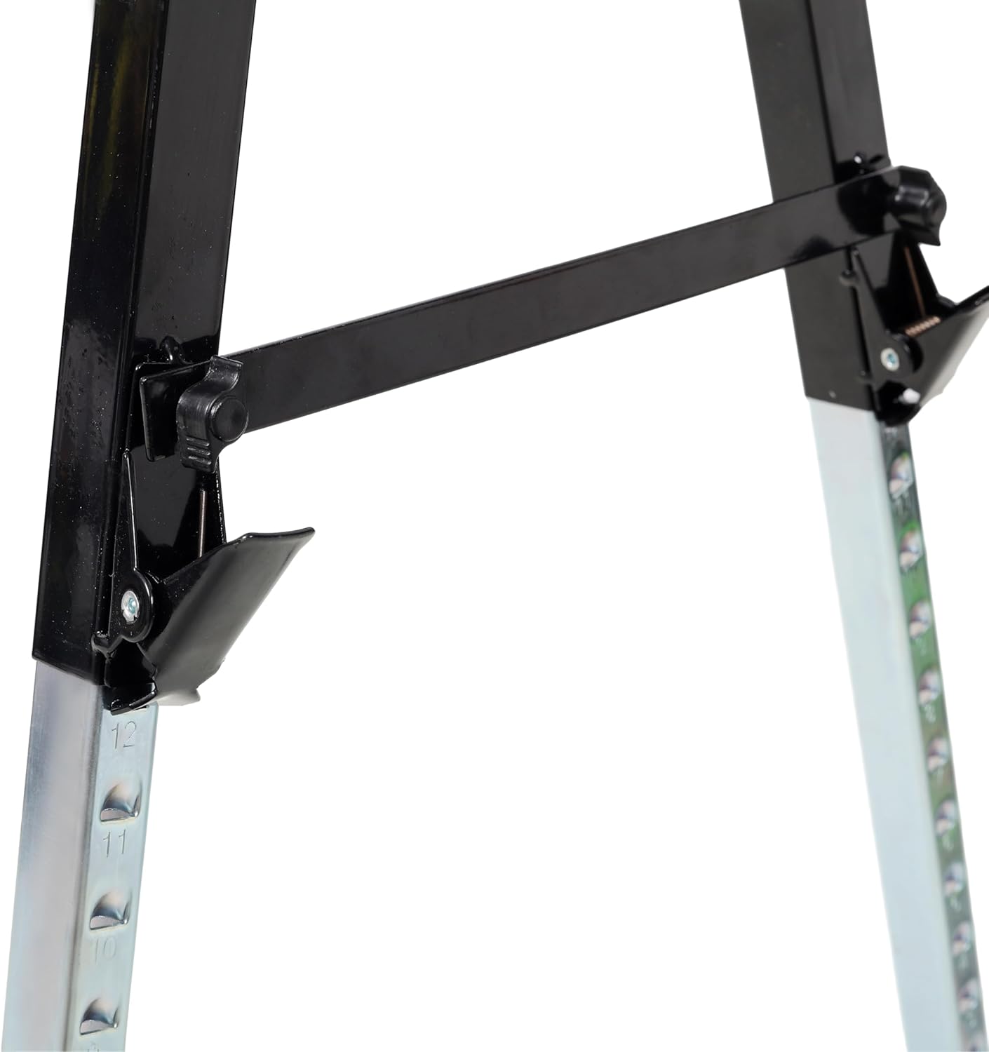Saw Horses 2 Pack, Folding Sawhorse Heavy Duty Steel Sawhorse Portable Sawhorse Workbench with Fast Open Legs and Convenient Handle for Garage, Workshop, Fully Assembled (Green)