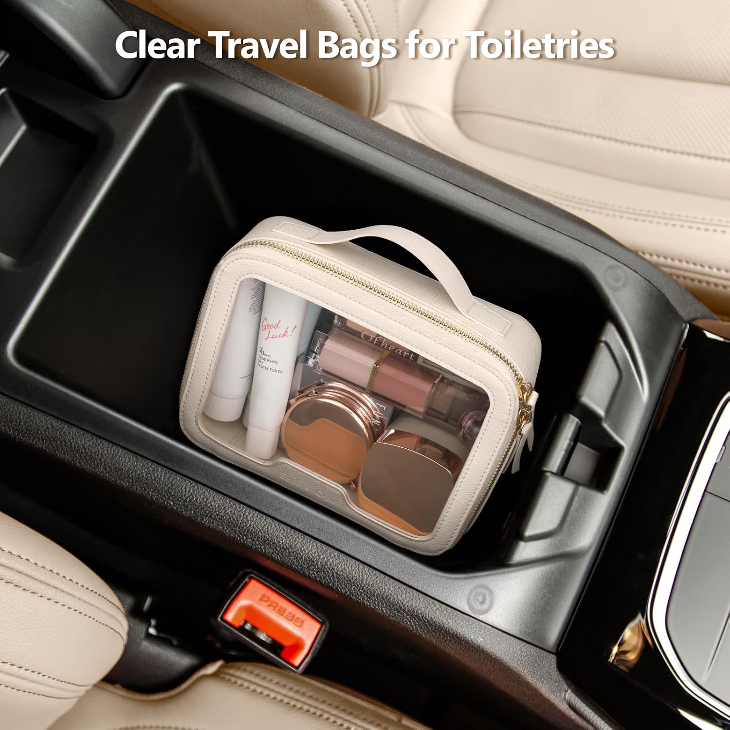 PACKISM TSA Approved Toiletry Bag and Large Clear Makeup Bag, Bundle Sales image 2