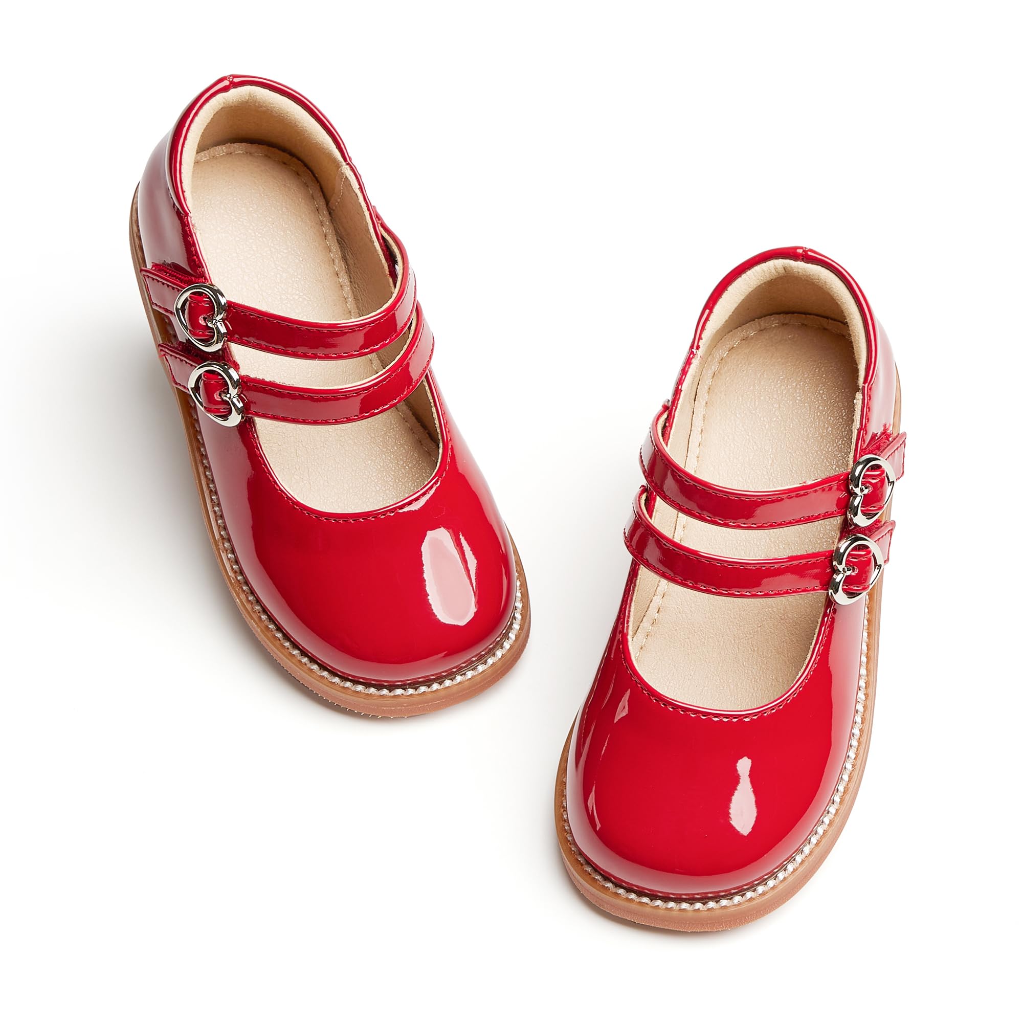 GINFIVE Toddler Girls Mary Jane School Oxford Dress Flat Shoes for Wedding
