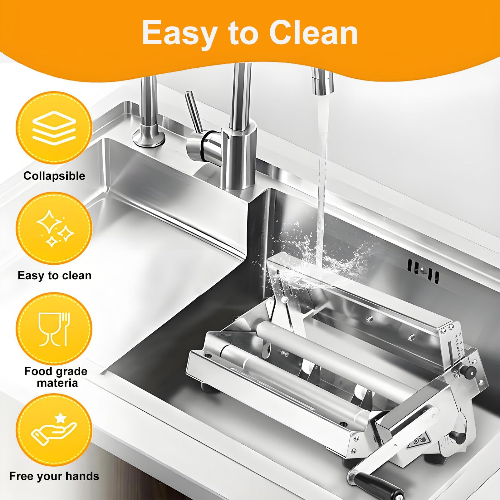 Máquina laminadora de masa plegable manual para panadería y uso doméstico, rodillo de repostería de acero inoxidable con grosor ajustable