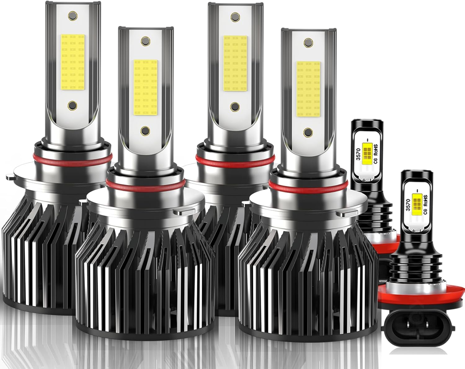 Compatible For Toyota Corolla 2009-2013 Multi-position Beam Light Set,Enhanced Visibility Vehicle Light Bulb，Pack of 6