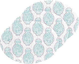 susiyo Vintage Light Blue Ink Vases Chinoiserie Scrub Sponges Multi-Use Scrubbing Sponge for Cleaning Kitchen Washing Dishes & Bathroom (Set of 3)