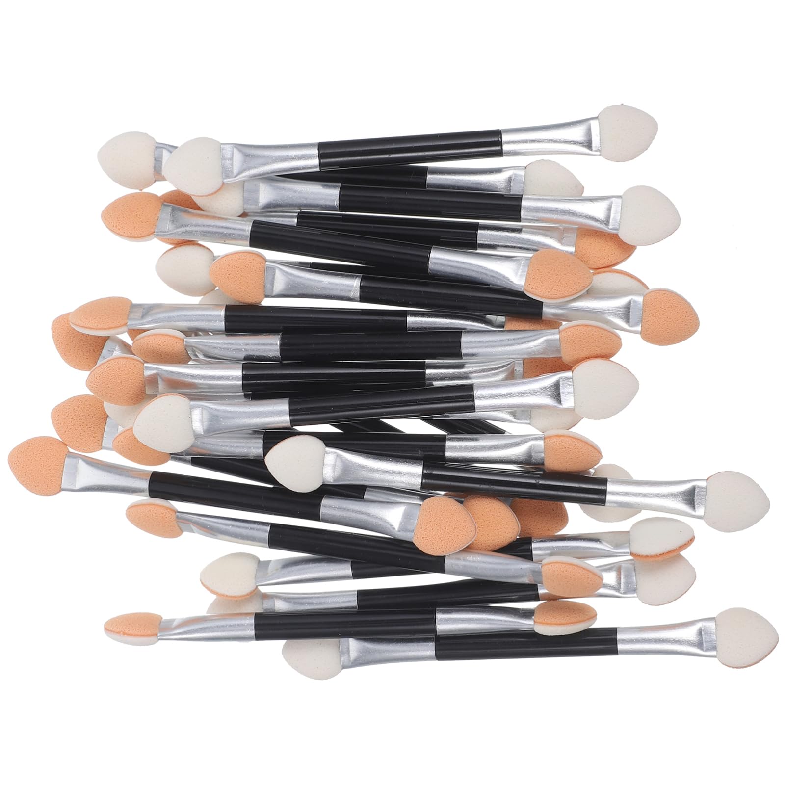 Ipetboom Disposible Makeup Sponge Sticks 24pcs Eyeshadow Brush Eyebrow Applicator Face Glitter Lip Brush for Artists Beauty Salons Random