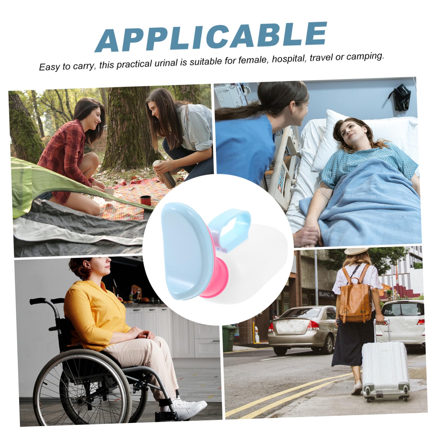 NOLITOY Travel Pee Bottle Women's Urinal for Camping Reusable and Easy-Clean Urination Device