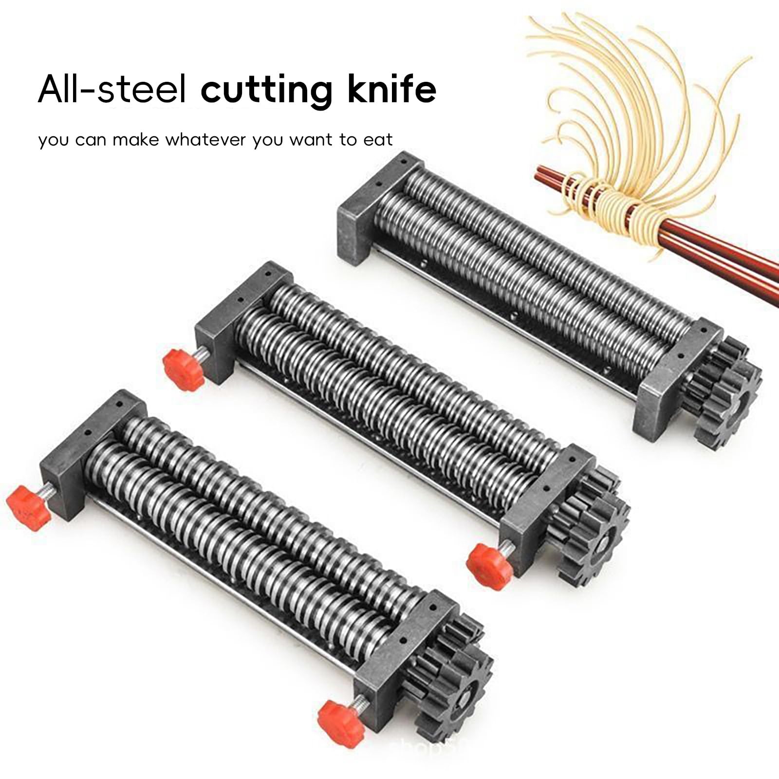 Cortador De Masa Comercial De Acero Inoxidable, Máquina Para Hacer Pasta Eléctrica Totalmente Automática, Para Espaguetis, Ravioli, Ajuste De Espesor Para Uso Doméstico(1.8mm round knife)