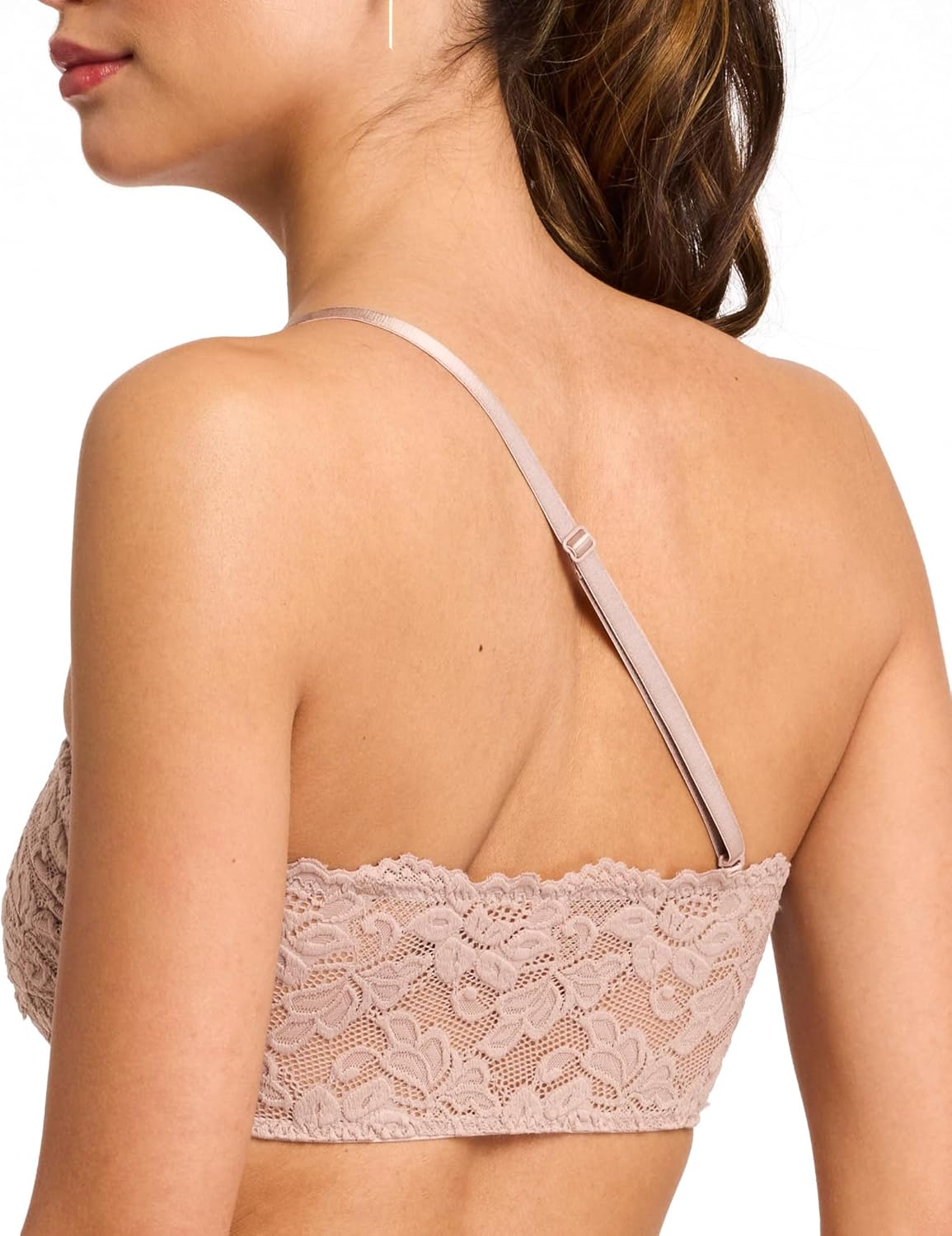 JENNY JEN Women's Amber Bandeau Bra with Adjustable Straps, Unpadded & Unlined Wireless Tube Top Bralette, Everyday Lingerie - Image 4