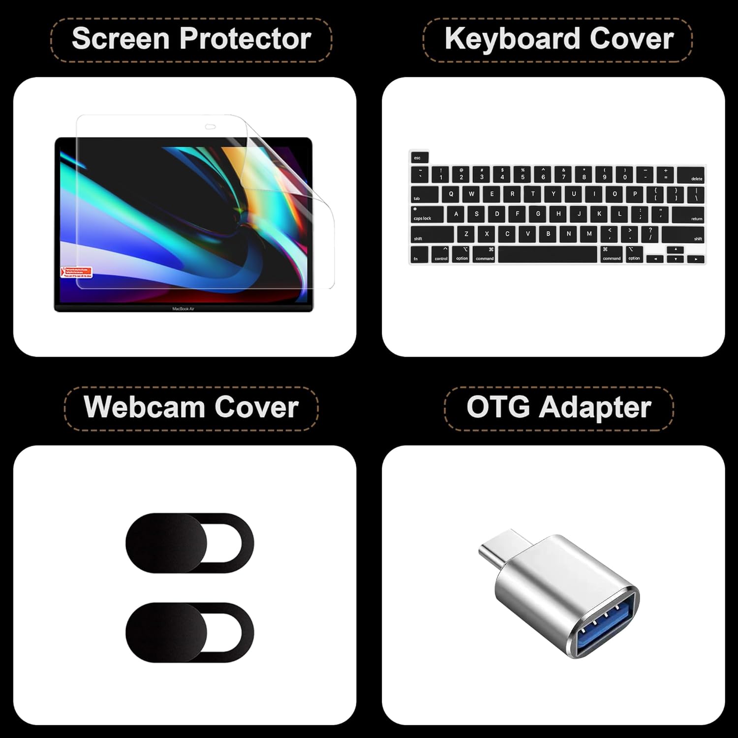 Case for MacBook Pro 13 inch 2022 2020 Released A2338 M2 M1 Chip/A2251/A2289, Laptop Hard Shell Case with Keyboard Cover & Screen Film & OTG Adapter & 2 Webcam Covers, Space Planets