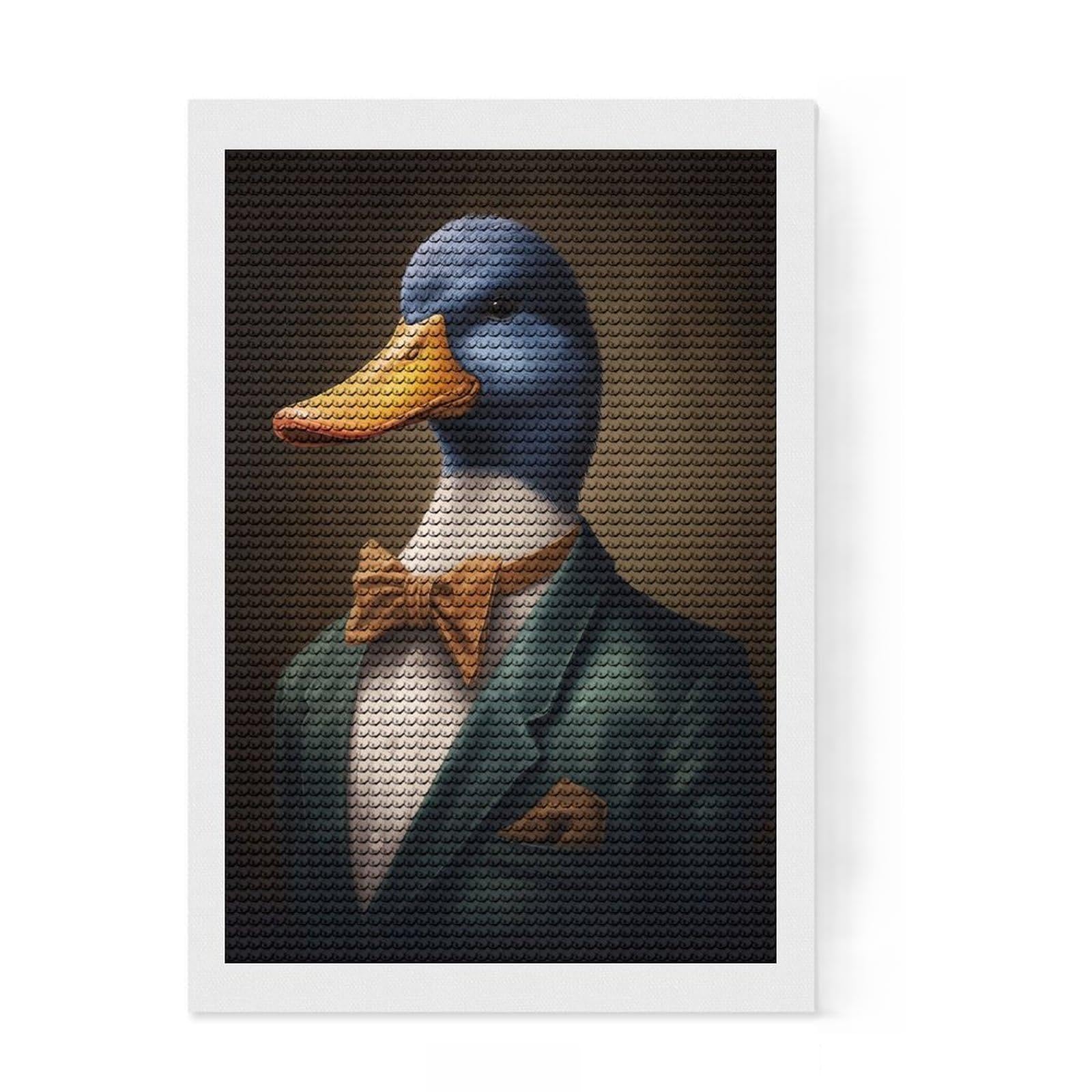 Junmoney Duck in Suit Diamond Painting Set 8"x12", Relaxing DIY Hobby, Farmhouse Decor, for Creative Relaxation, Birthday Gift