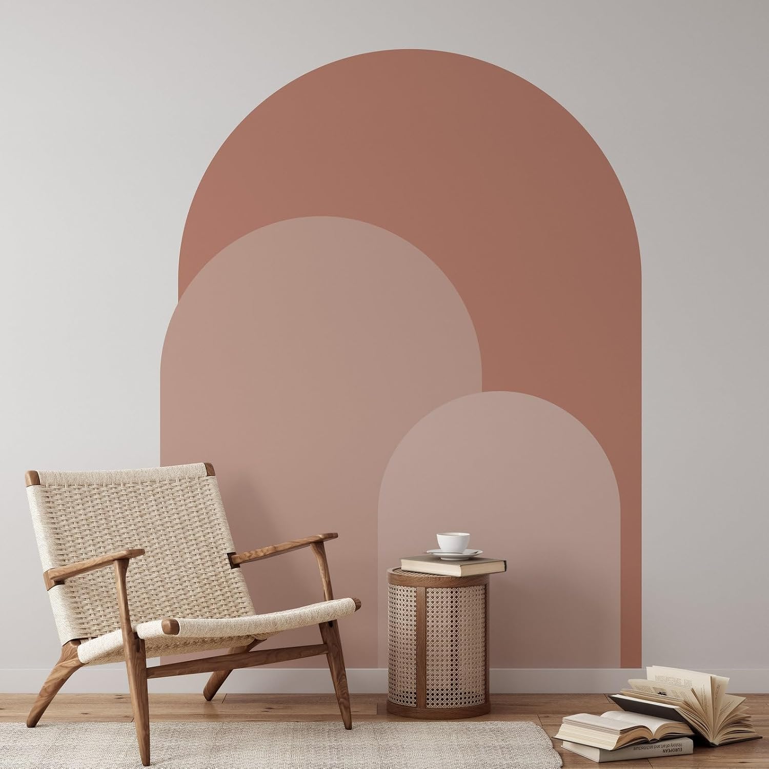 Sweet Pink Modern Arch Wall Decal | Peel and Stick Arch Wall Sticker | Removable Self Adhesive Boho Mural | Headboard Sticker (48" W x 72" H)