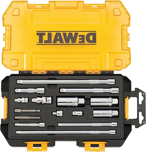Miniatura 10 de DEWALT Juego de enchufes de accesorios, 15 piezas (DWMT73807) y juego de enchufes profundos, 20 piezas, unidad métrica de 38 pulgadas (DWMT73812)