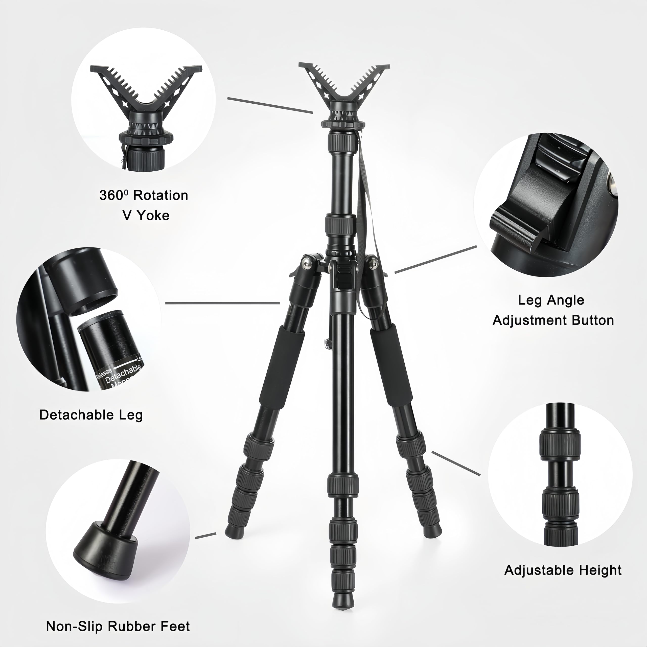 競技ライフル　シューティング　スタンド　shooting stand Amazon.com : JINSE Rifle Shooting Tripod with V Yoke,19-59