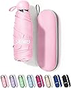 Seniny Seniny Mini Portable Travel Umbrella with Case - Compact Umbrellas for Rain & Sun UV Protection for Backpack Pocket, Lightweight Folding Small Umbrella, Tiny Purse Size UV Blocker for Kids Women Girls