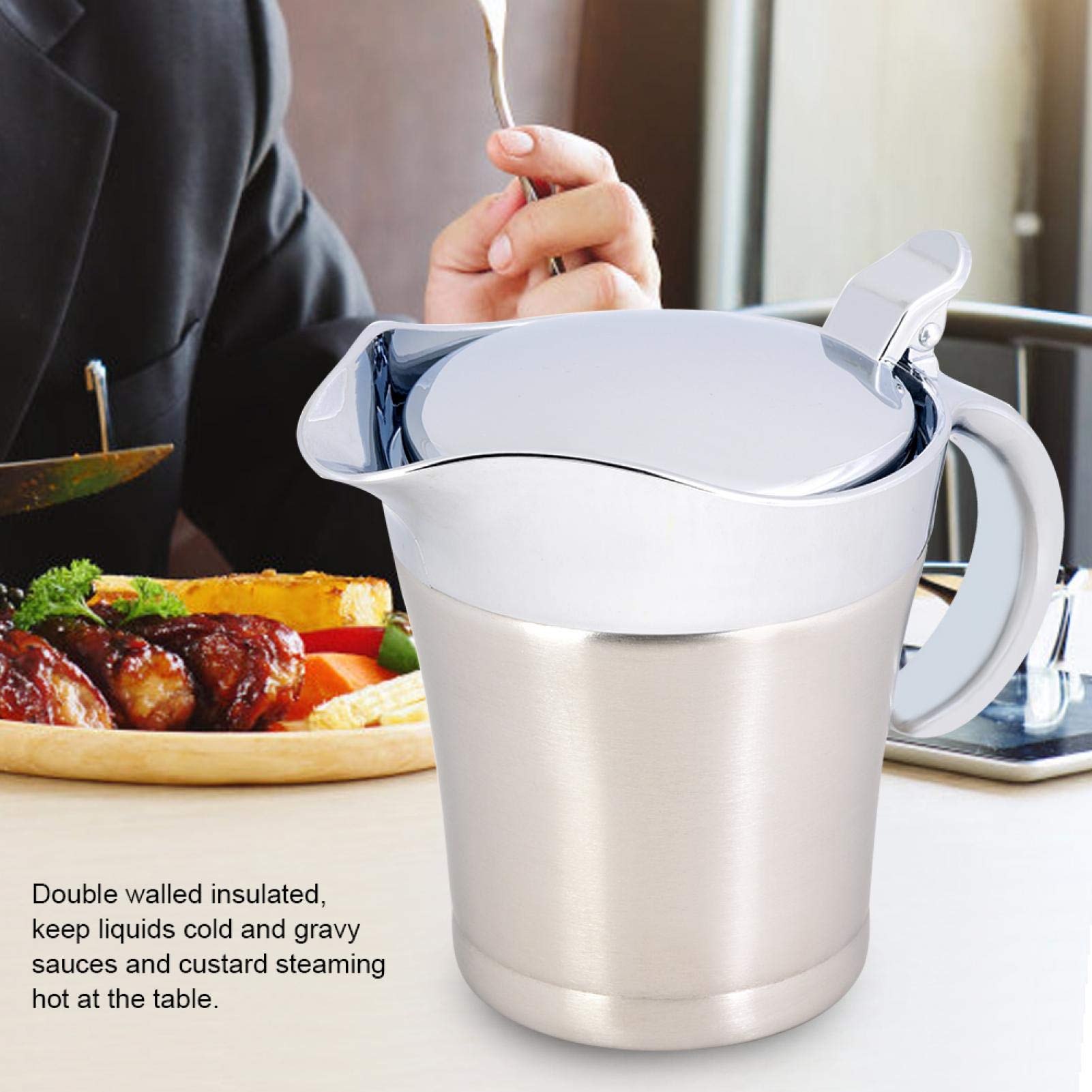 Robuuste dubbelwandige thermische voedselcontainer 2,5L 4,5L 6,5L geïsoleerde ov