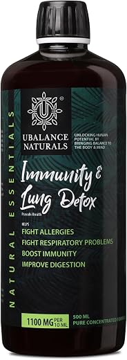 Ubalance Naturals Immunity &amp; Lung Detox 1100 MG | Goodness of 5 potent herbs| May help Boost Immunity and gut health | May...