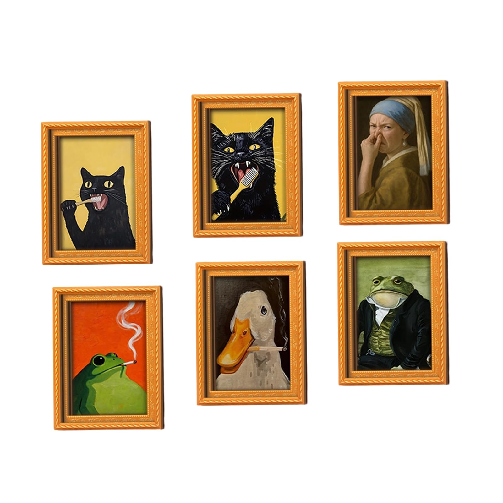 Imanes para frigoríficos decorativos juego de 6 piezas de madera para pared y cocina