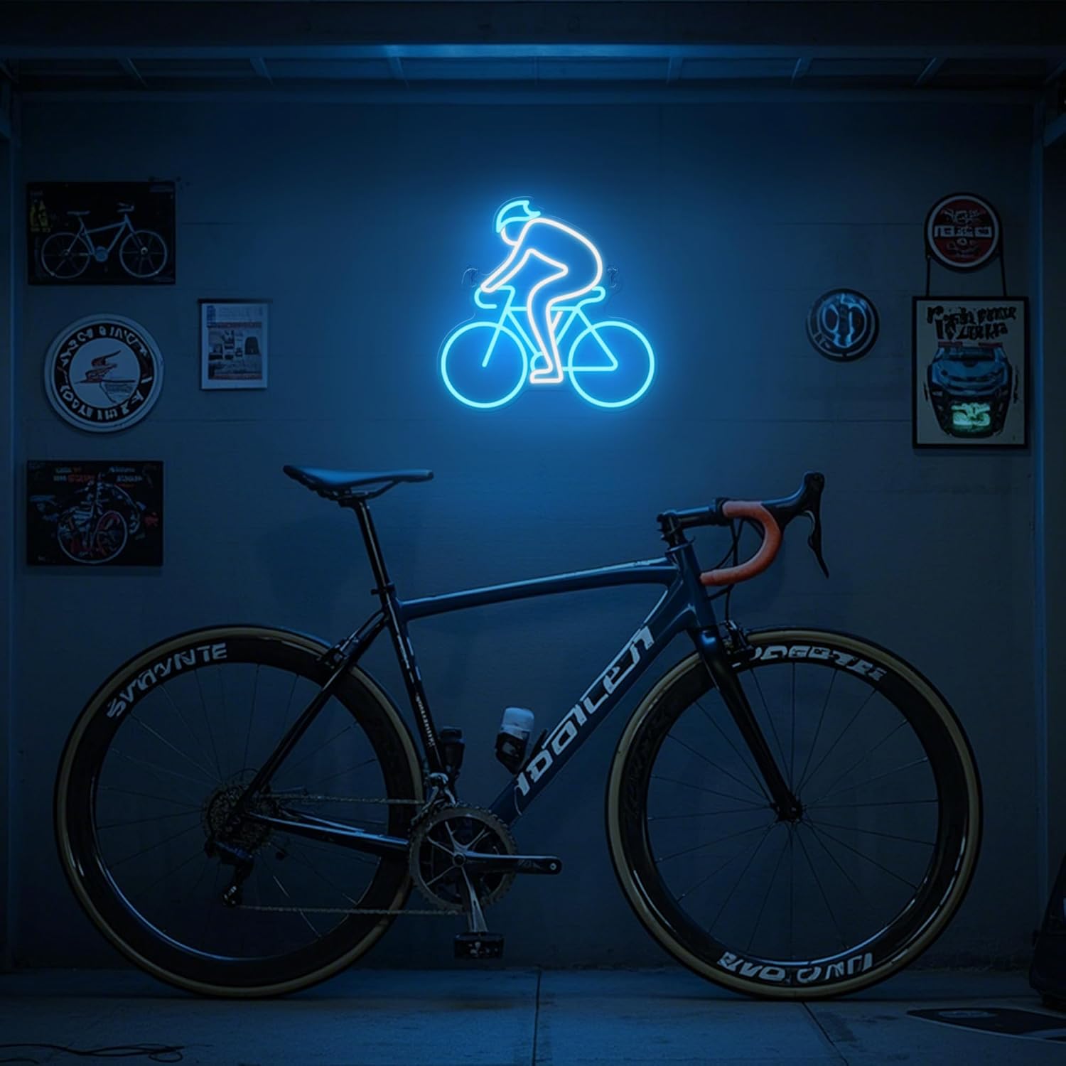 CoolGift Mart Bicycle Neon Sign, Sports Enthusiasts' Ultimate Wall Decor, Dimmable LED Light for Bedroom Living Room Gaming Room Man Cave College Club Shop, Gift for Cyclists Bicycle Lovers