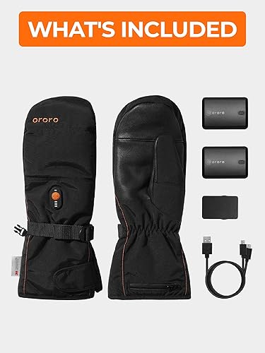 Miniatura 7 de ORORO Manoplas térmicas para mujeres y hombres, guantes térmicos recargables para esquí, senderismo y manos artríticas