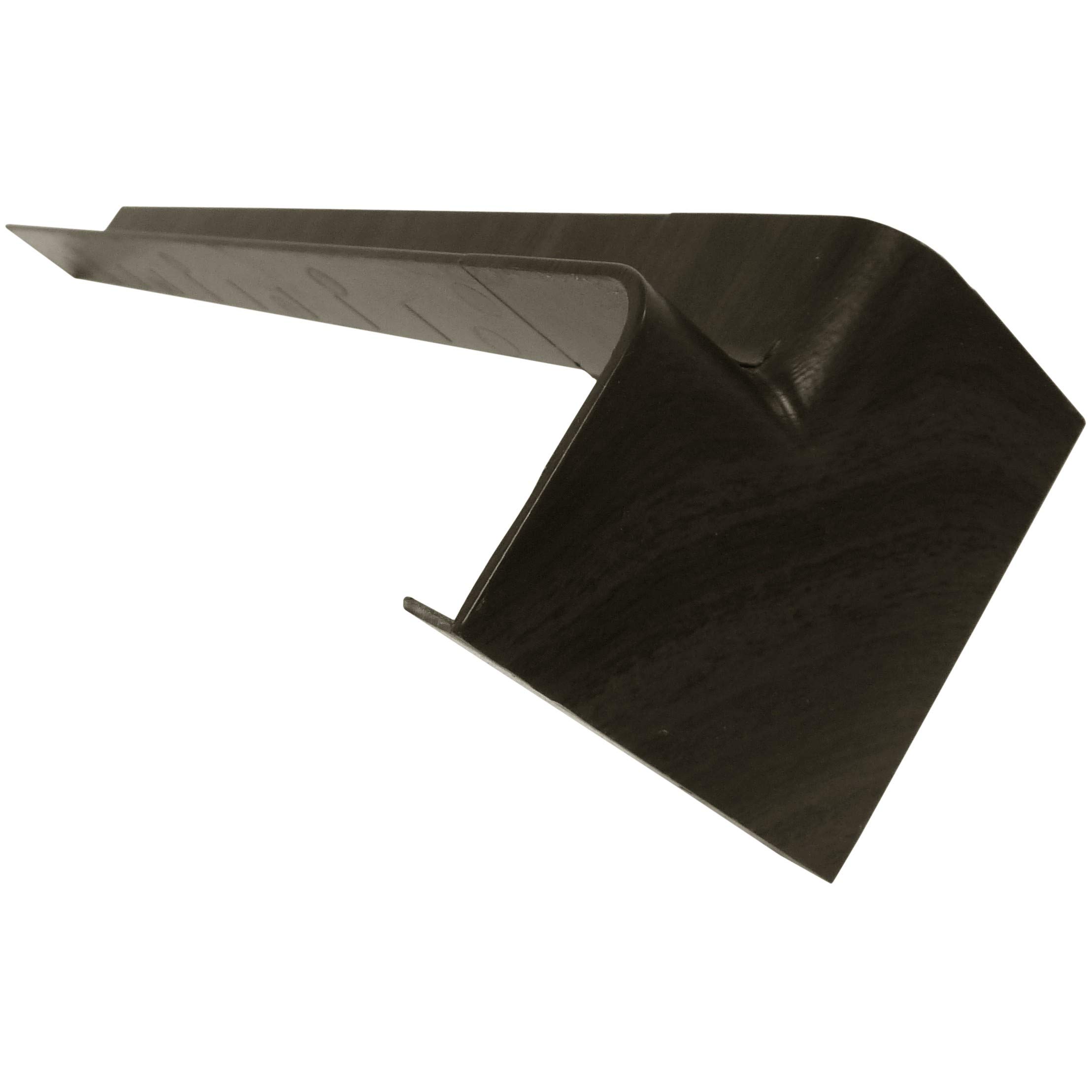 Freefoam Plain Fascia Board Internal Corner (Single) - Woodgrain Black Ash
