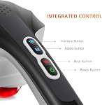 Snailax Cordless Handheld Back Massager with Heat,Deep Tissue Percussion Massager, 3 Sets of Dual Pivoting Heads,Rechargeable Hand Held Massager for Neck,Back Shoulder,Calf,Legs, Gifts for Women Men