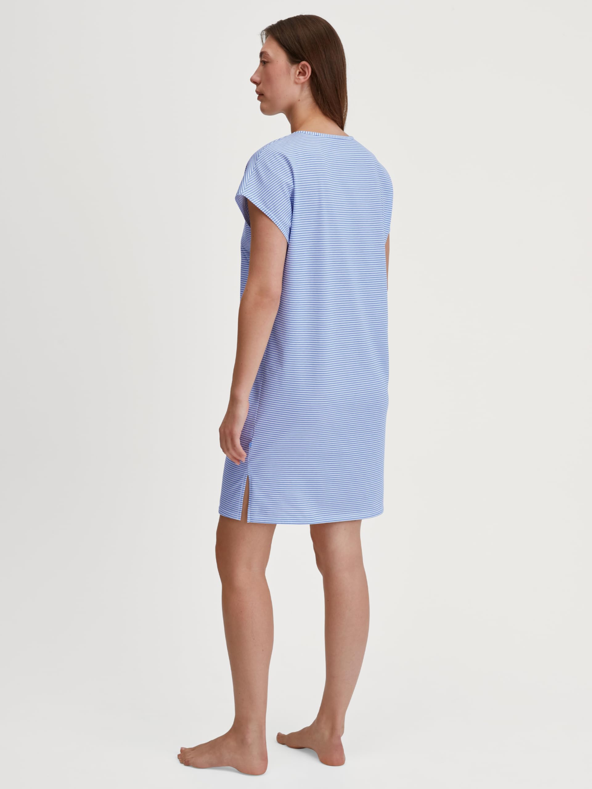 CALIDA Lovely Nights Kurzarm-Nachthemd Damen | 100% Baumwolle, hautfreundlich, atmungsaktiv, pflegeleicht, Länge 95cm