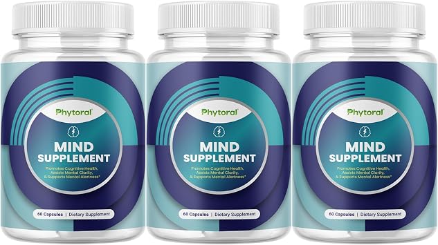 Nootropic Brain Supplement for Memory and Focus Enhancement - Vitamins for Brain, Mental Health & Clarity - Cognitive Health Complex for Minds Vitality & Mental Alert - 60 Capsules - 3 Pack