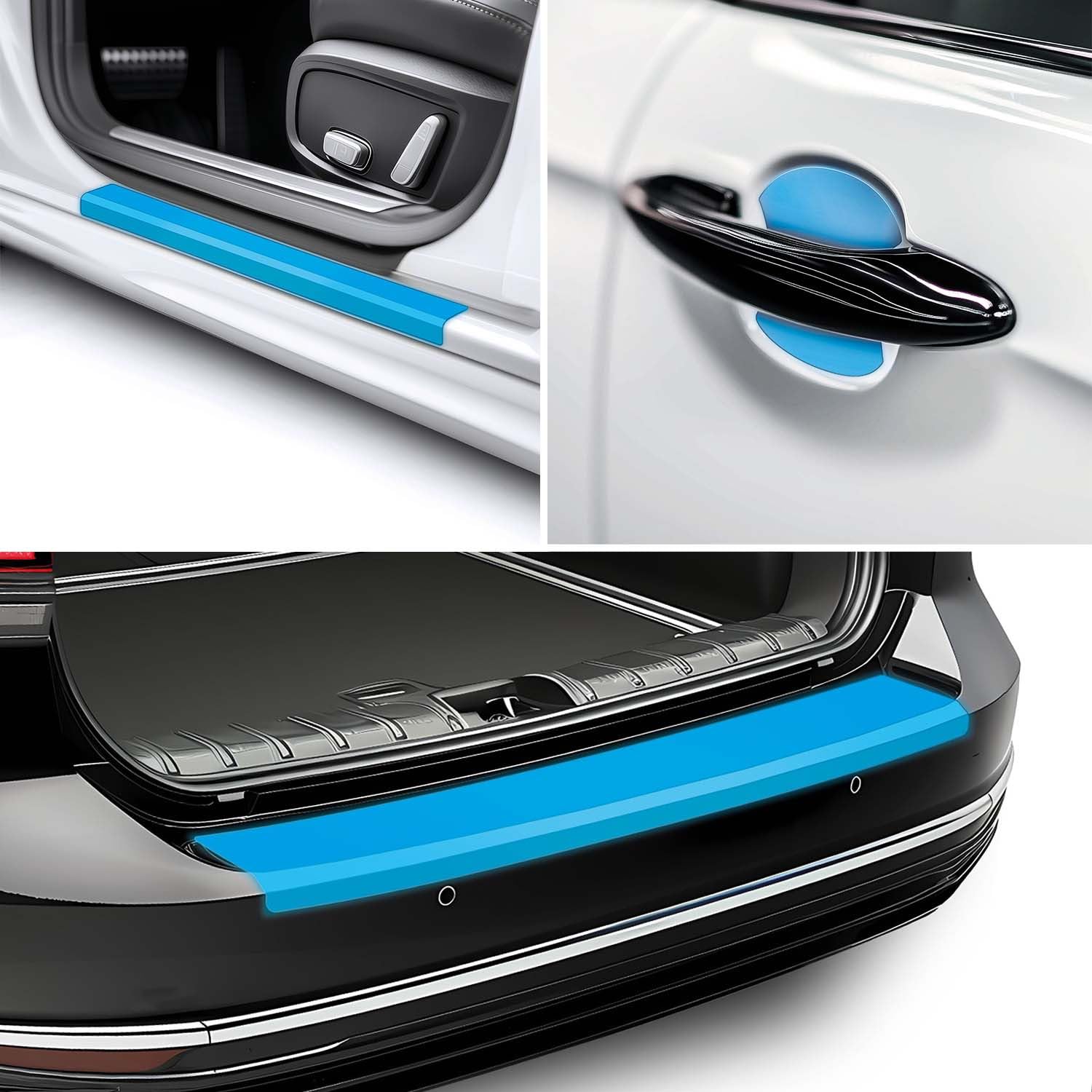set di protezione verniciatura per carrozzeria adatto per Peugeot Traveller 2016-2025 (minibus a 5 porte): pellicola protettiva per porta di carico, protezione per l'ingresso della porta e
