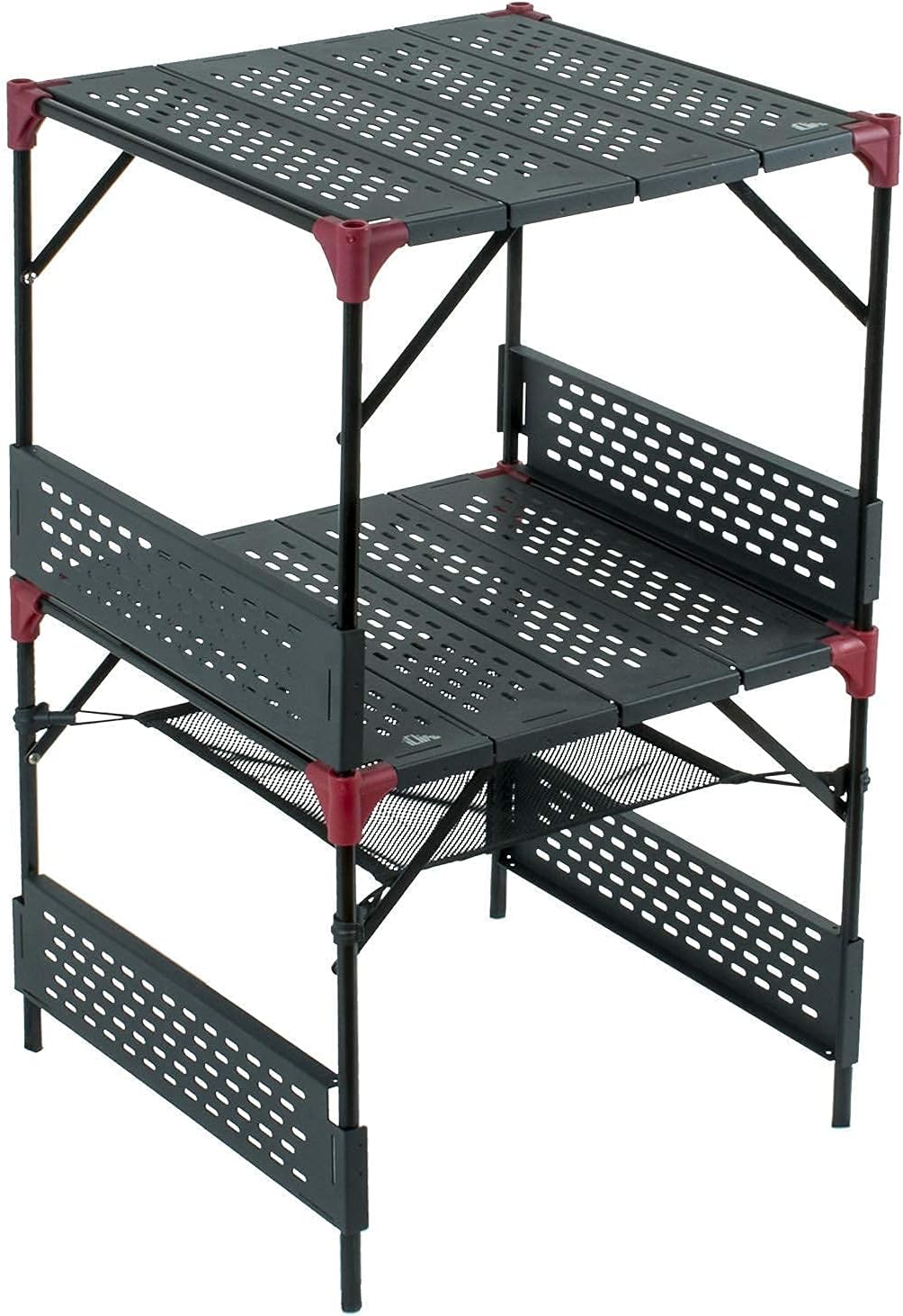 iClimb 3 Extendable Folding Table L and 2 Pack Connecting Plates and 2 Lantern Hanger Bundle, Ultralight Compact for Many People Camping Backpacking Beach Concert BBQ Party image 4
